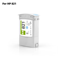 Cartouche d'encre remanufacturée 400 ml 7 couleurs 821, pleine d'encre et de puce pour imprimante HP Latex 110/115