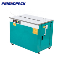 Machine de cerclage semi-automatique verticale pour cartons, caisses et emballages avec bande PP