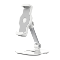 Support de téléphone portable rotatif à 360 degrés en métal, réglable en hauteur, support pour tablette PC, flexible pour la maison, le bureau, l'extérieur, pour tous les téléphones