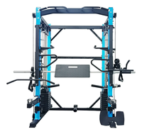 Machine Smith multifonctionnelle de qualité supérieure pour salle de sport commerciale, avec rack de squat et crossover de câbles, design élégant