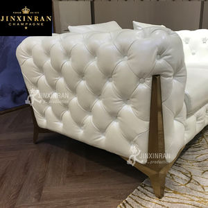 Meubles de luxe modernes, canapé rembourré doux, ensemble de canapés italiens, <span class=keywords><strong>chesterfield</strong></span>, <span class=keywords><strong>321</strong></span> places, canapé en cuir blanc avec boutons - Product Image 5