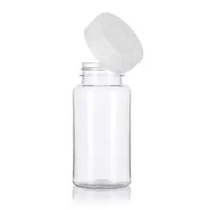 Custom15ml 20ml 25ml 30ml PET-Kunststoff verpackung Vitamin leere weiße Tabletten fläschchen medizinische Bernstein kapsel flasche
