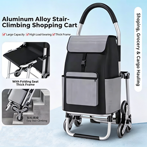 Chariot <span class=keywords><strong>de</strong></span> courses pliable en aluminium JieLai avec roues, idéal <span class=keywords><strong>pour</strong></span> la cuisine et le transport <span class=keywords><strong>de</strong></span> bagages – Nouvelle collection en promotion - Product Image 4