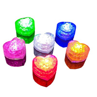 Cubetti di Ghiaccio LED a Forma di Cuore, Impermeabili, Lampeggianti Rapido/Lento, Luminosi per Feste, Bar, Club, Matrimoni, Decorazione Bevande, Riutilizzabili