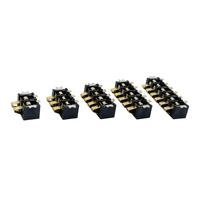 Connecteur femelle pour batterie au lithium SMD à courant élevé, 2-8 broches, plaqué or, en laiton et cuivre, pour carte de circuit imprimé (PCB)