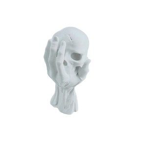 Skull Figurine Hand Holding Head Silicone Sculpture <b>Halloween</b> Decor Table <b>Ornament</b> - Product Image 3