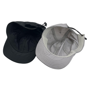 Unisex Dad Cap Nylon Baseball Cap Gray And Black Solid Color Breathable <b>Waterproof</b> Sun Protection Outdoor Sports Hat - Product Image 5