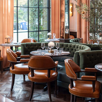 Chaises et tables de restaurant à usage spécifique pour restaurants et hôtels, banquette moderne en velours en forme de U, banquettes rondes pour salle à manger, canapé.