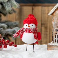 SOTE Hot Pick Robin Oiseau Rouge Debout Mélange Style Oiseaux De Noël Figurine Animale Pour La Maison Table Arbre Décoration