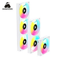 Ventilateur haute vitesse personnalisé AntarcChill 240 mm, débit d'air élevé, faible bruit, PWM double 120 mm pour PC de jeu