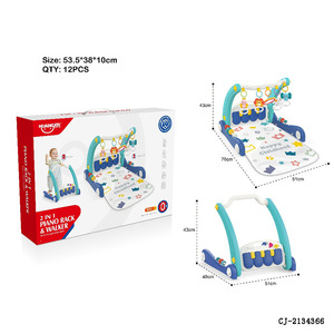 <span class=keywords><strong>Gimnasio</strong></span> de Juego y Andador 2 en 1 para Bebés, Tapete de Actividades con Piano, Juguetes Sensoriales Suaves, Diseño Seguro y Estable, Perfecto para 0-24 Meses - Product Image 3