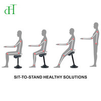 Tabouret ergonomique moderne personnalisable avec hauteur réglable, structure en fer, pour usage au bureau