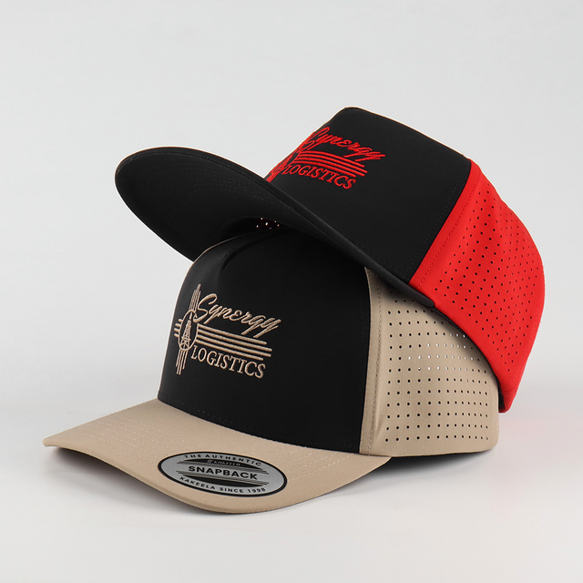 Factory Custom Logo Snap Back Hats for Men Laser Cut Hole Perforated Gorras Oakley Sports Golf Hat Water Resistant Proof Caps
