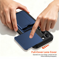 Étui de téléphone avec porte-cartes mat de qualité supérieure, protection d'objectif coulissante, anti-traces de doigts, multicolores pour Itel S26 Ultra/A100C/City 100
