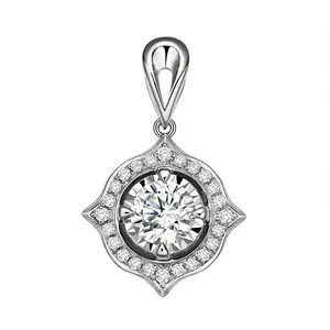 40 points natural diamond pendant customization Special-shaped pendant set with 0.504CTTW diamond Diamond jewelry customization