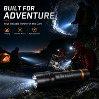 Lampe torche LED 700lm en alliage d'aluminium, portée 710m, rechargeable USB, étanche IP65, pour camping, OEM ODM, moule gratuit, vente en gros, 44 ans d'expérience en usine