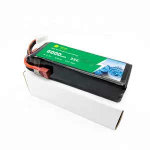 폴리머 리튬 배터리 6000mAh 35C 7.4v 11.1V 14.8V 22.2V 비행 믿음 미니 무인 항공기 배터리 14.8v 배터리