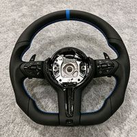 Volant en cuir de haute qualité avec bande bleue M Sport pour BMW F10 F15 X5 X6 F30 F32 F80 F82 M3 M4 M5