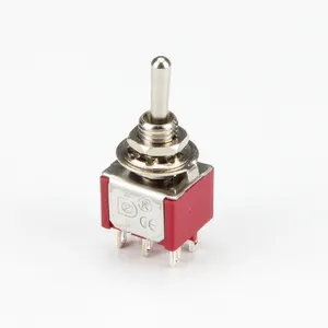 Mini DPDT en-en Micro interruptor de palanca 250V 3A