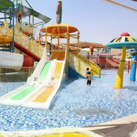 Équipement de pulvérisation d'eau en acier inoxydable avec capuchon arc-en-ciel, équipement interactif de jeux aquatiques pour projets de parcs aquatiques commerciaux