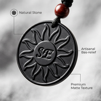 Collier Énergétique Quantique Scalaire Nano-Ionique Technologie Japonaise, Pendentif Personnalisé en Pierre de Lave Classique et Tourmaline Noire, Cadeau
