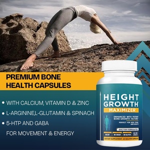 GMP Crecimiento Calcio Vitamina D3 <span class=keywords><strong>Zinc</strong></span> L Arginina GABA 5 HTP Suplemento Óseo 60 Cápsulas Niños Adolescentes Adultos - Product Image 5