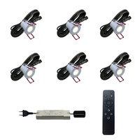 Le mini projecteur LED pour spots encastrés, DC12V, 3W, 6 pièces, avec télécommande et câble pour terrasses, balcons, pergolas
