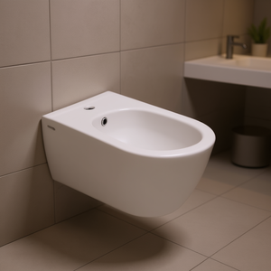 Bidet Sospeso Greta Lunghezza 57 Cm Nero Opaco con Rubinetto Estraibile - Product Image 2