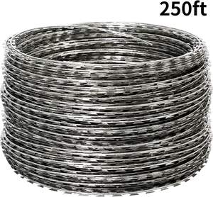 YSH--RAZOR <span class=keywords><strong>Filo</strong></span> <span class=keywords><strong>Spinato</strong></span> in Acciaio Argentato 250Ft, <span class=keywords><strong>Filo</strong></span> <span class=keywords><strong>Spinato</strong></span> Zincato YXJSTO, Nastro Estensibile per Recinzioni, Bobine di <span class=keywords><strong>Filo</strong></span> <span class=keywords><strong>Spinato</strong></span> Certificato ISO9001 - Product Image 2