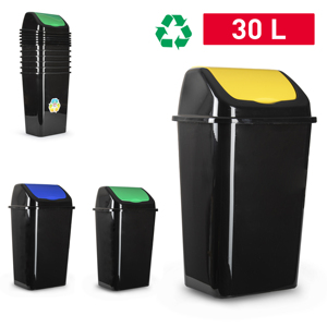 Waste <b>Bin</b> 30 L <b>Plastic</b> Durable Reusable Home Storage Organization Assorted Color - Product Image 1