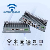 Dual LAN 8 USB 6 COM RS232 RS485 4GB Video Control industrial sin ventilador Mini PC Linux Win 8-In-1 Compacto Integrado Rich IO
