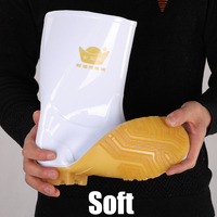 Bottes de travail en PVC imperméables, résistantes à l'huile, aux acides et aux alcalis, faciles à nettoyer, pour l'industrie alimentaire, la cuisine, l'abattoir, l'industrie