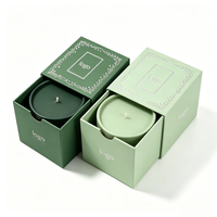 Boîte cadeau rigide en carton mat à deux pièces avec logo personnalisé pour bougies et cosmétiques