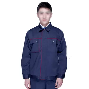 Hot sales factory direct long sleeve working uniform with logo customized service unisex workwear jacket uniforms men's coverall