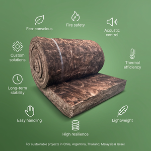 Manta de Lana de Vidrio Ecológica, Libre de Formaldehído, Certificada para el Mercado Australiano AS/NZS 4895.1, Aislamiento Térmico R3.2, 140 mm, Color Marrón - Product Image 3