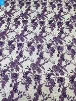Tissu Popeline 100% Coton Tricoté à la Trame Imprimé Brodé Creux pour Robe, Maillot de Bain, Sac, DIY, Dentelle