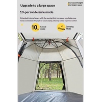 Tente de camping six côtés pliable portable pour l'extérieur, randonnée, résistante à l'eau, épaissie, ensemble complet d'équipement