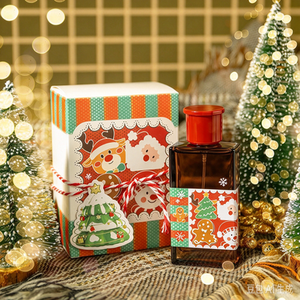 Coffret cadeau de parfum OEM pour Noël, étiquette personnalisée pour flacon de parfum, autocollant en papier, emballage pour la vente au détail pendant les fêtes - Product Image 1