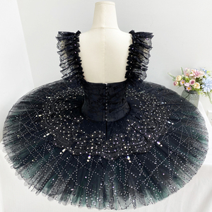 Robe de tutu de ballet professionnel pour femmes <span class=keywords><strong>Costume</strong></span> de cygne blanc pour compétition de danse pour filles vêtements de scène imprimés pour l'âge des enfants - Product Image 6