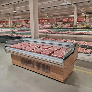 Thương mại 1.5m tủ lạnh Showcase Cooler Máy làm lạnh mở truy cập hàng đầu hiển thị cho cá tươi thịt duy nhất-nhiệt độ phục vụ - Product Image 6