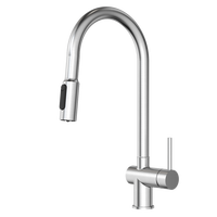 Robinet de cuisine multifonction 3 voies moderne, mitigeur monocommande rotatif à 360 degrés avec douchette extractible, montage sur plan de travail, style européen