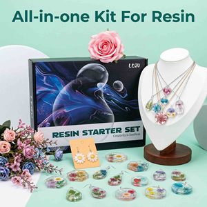 Kit de résine UV LEQU Happy And Fun, plus de 300 pièces, fournitures pour la création de bijoux DIY avec moules, outils et accessoires - Product Image 6