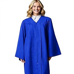 Túnica de Graduación Unisex para Adultos, Color Azul Rey, Poliéster Mate, para Ceremonia Escolar - Product Image 1