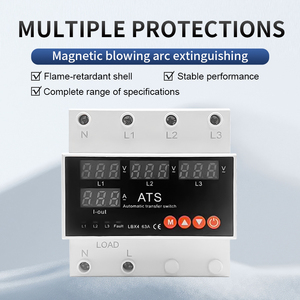 63a3 giai đoạn <span class=keywords><strong>3</strong></span> P + N DIN đường sắt giai đoạn Selector có thể điều chỉnh quá áp và thấp hiện tại bảo vệ ngắt mạch - Product Image 3