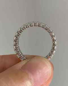 Anillo de compromiso de oro 14K de corte ovalado clásico, ajuste de punta de diamante de racimo, anillo de boda solitario cultivado en laboratorio, fiestas, aniversarios - Product Image 4