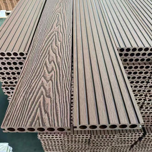 Không thấm nước ngoài trời WPC sàn gạch ván sàn gỗ nhựa co-đùn WPC decking 3D hạt gỗ composite decking - Product Image 2
