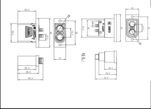 Conector a prueba de chispas con bloqueo QS8P-S de 130A-180A - Enchufe de alta corriente para montaje en panel para proyectos de adaptación de baterías de litio - Product Image 5