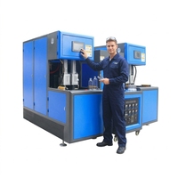 Machine de fabrication de bouteilles PET 1500 ml, 2 cavités, semi-automatique, soufflage par étirage, PLC, prix direct usine