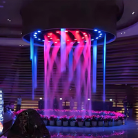 Fontaine numérique programmable, rideau d'eau numérique extérieur, cascade, rideau de pluie personnalisé pour la décoration des lacs et des sites touristiques