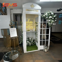 SMS Venta al por Mayor de Cabinas Telefónicas Antiguas Vintage de Metal Blanco Estilo Londres Británico para Decoración de Bodas, Eventos y Fiestas